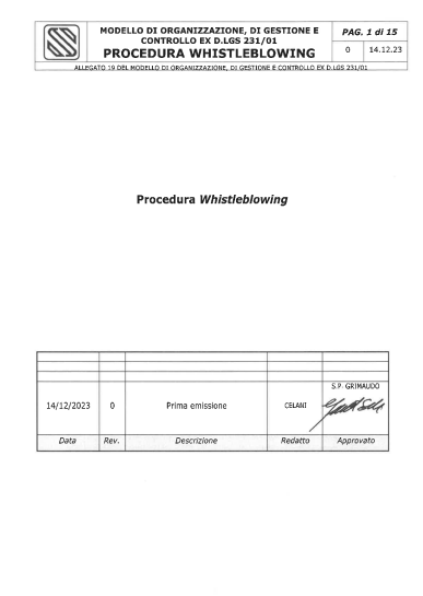 procedura whisteblowing